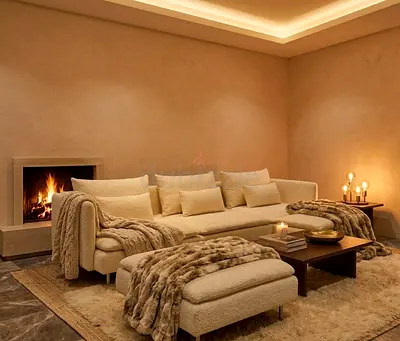 Cozy Corner Sofa Deep seats with extra cushions, L-shape design, flexible installation for left or r