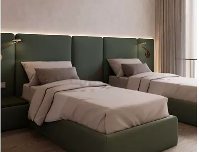 Stylish Twin Bed Set green colour