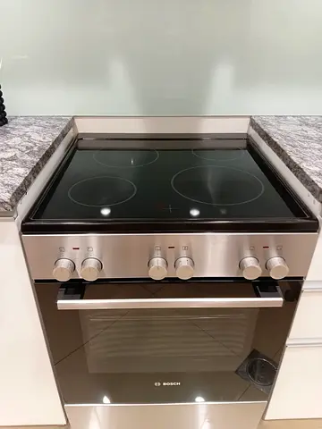 Bosch Series 2 Freestanding Electric Cooker, Stainless Steel, HKL060070M,