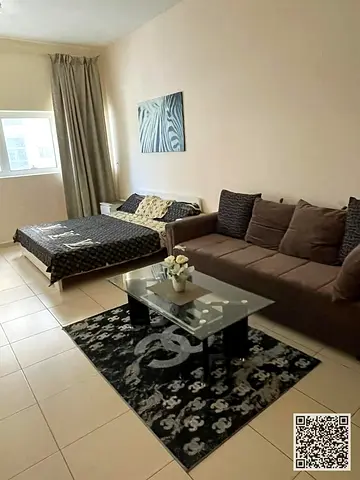 فرصة ذهبية أفخم استوديو مفروش بالكامل للإيجار الشهري في ابراج عجمان وان تاور الراشيدية 3 – عجمان ✨