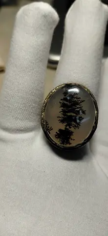 Dendritic hakik Ring