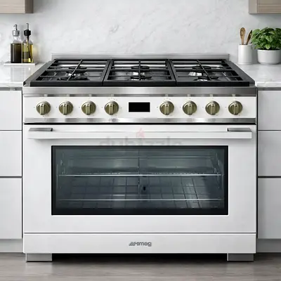 SMEG LATEST MODEL 6 BURNER TOP GASS OVEN ELECTRIC with fan cooking range 90x60 stove