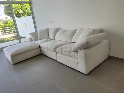 Marina home feather 🪶 filled modular sofa with ottoman