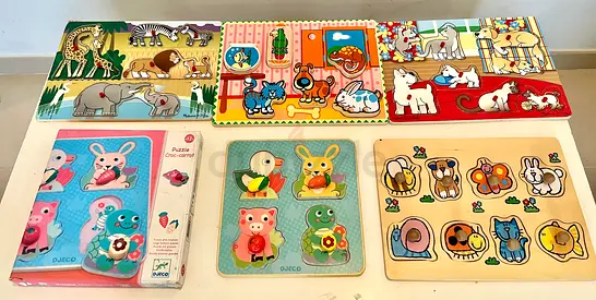 Set of Animal Wooden Puzzles