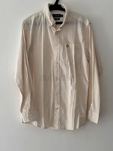 OLIVE Mens Light Beige Long Sleeve Shirt