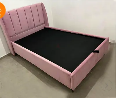 Stylish Pink Bed Frame with Storage