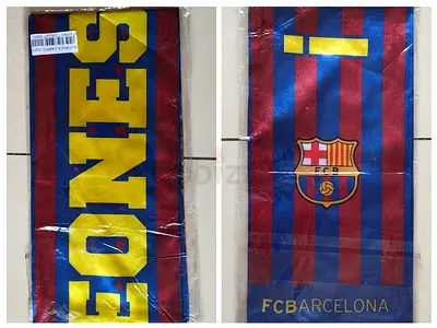 FC Barcelona Official Campeones Fan Scarf Messi Neymar Iniesta Suarez Xavi Barca Rare