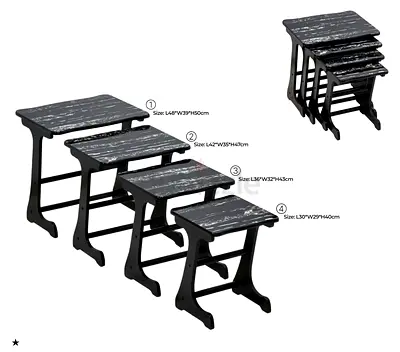 Set of 4 Nested Side Tables