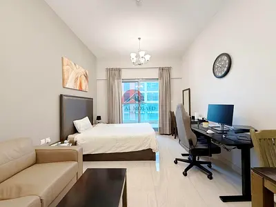 Fully furnished studio large size HI floor community view down side pool view building AGE 4 YEARS