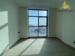 Brand new 1 bedroom apartment balcony with pool view