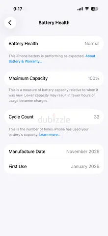 iPhone Battery Health Information