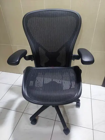 Latest Black Herman Miller Aeron Classic Chair Size B PostureFit Back Support