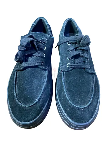 Zara Mens Black Suede Lace-up Shoes