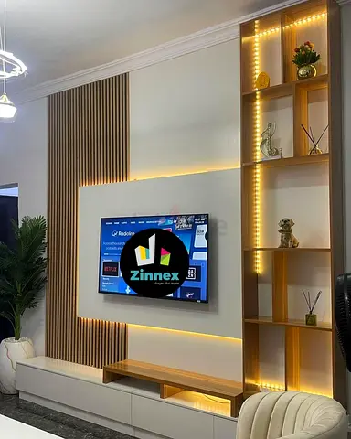 Minimalist Slat  LED Media Wall