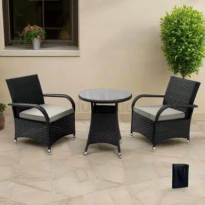 Outdoor Rattan Seating Set with Coffee Table