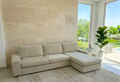 IKEA KIVIK L-shape sofa in cream color offers flexible left  right fitting for any room layout. Sp