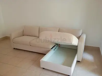 Ikea vimle beige color lshape sofabed with storage space