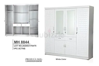 Modern White Wardrobe with Sliding Doors