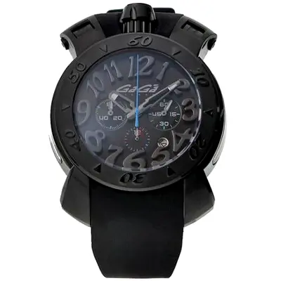 Gaga Milano Mens Black Chrono Watch
