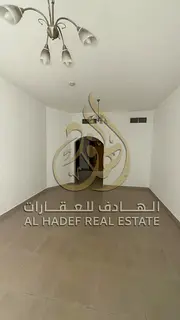 One-bedroom apartment for rent in Al Rolla, Sharjah, with balcony, two bathrooms, and built-in wardr