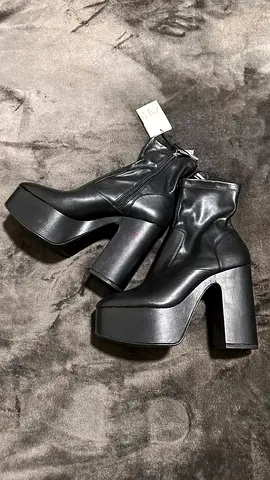 Stylish Black Platform Ankle Boots