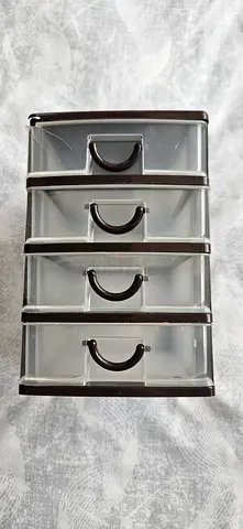 plastic desktop storage organizer drawers for organizing small items.