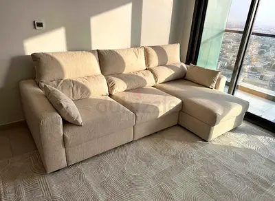 IKEA Esklstuna L Shape Sofa Bed Beige Excellent Condition
