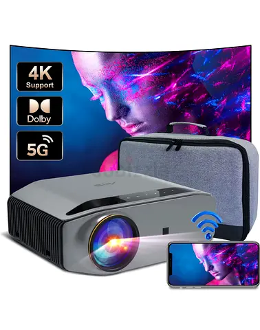 5G WiFi Home Theater Projector 4k, Artlii Energon2 Outdoor Bluetooth Projector, Dolby Audio