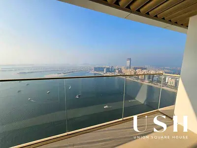 شقة من 3 غرف نوم | برج جراند بلو 1 | إطلالات على البحر والمارينا | مفروشة