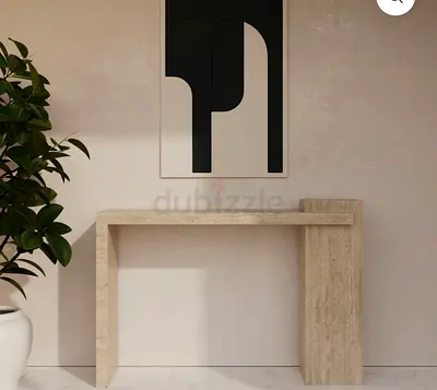 Modern Travertine Marble Console Table