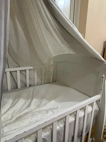 White Crib with Canopy