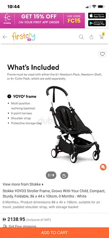 Stokke yoyo3 frame with fabric base