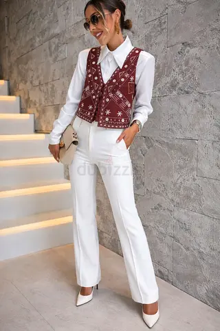 Zara Bloggers Favourite Embroidered Waistcoat With Mirrors