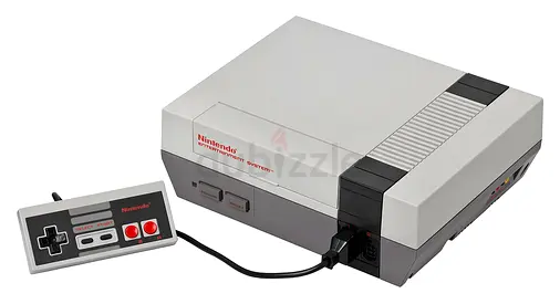 Classic Nintendo Entertainment System (NES) Console with Controller