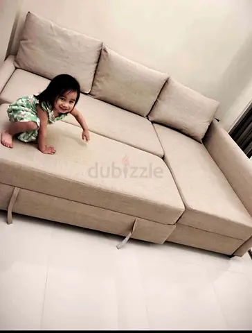 Comfortable L-Shaped Sofa in Neutral Color