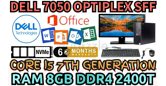 DELL OPTIPLEX 7050 SFF INTEL SSD 256GB NVME M2 CORE I5 7TH GENERATION RAM 8GB DDR4 (FULLSET)