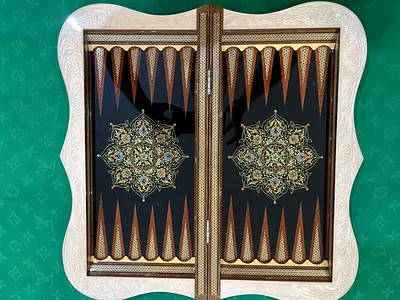 Luxury Handmade Persian Backgammon - طاولة نرد خاتم ملكي - صناعة يدوية فاخرة