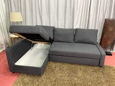 Modern Grey Sofa Bed with Storage