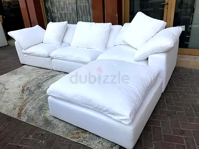 Marina home Feather filled Luscious Modular Sofa with footstool