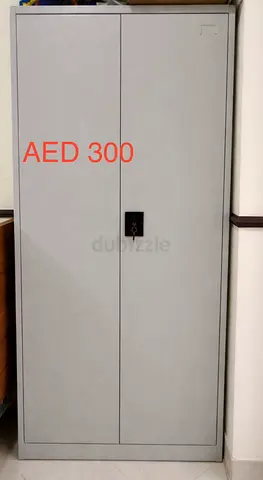 Sturdy Grey Wardrobe with Lock