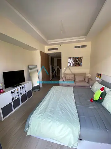 استوديو مفروش | شرفة | إطلالة على الحديقة والطريق