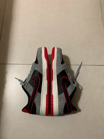 Nike Dunk Low Sneakers in Grey and Red
