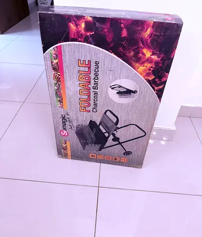 New Foldable Charcoal Barbecue Grill including charcoal