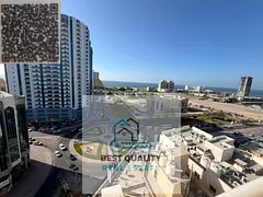 Luxury Offer — Furnished 1 Bedroom Apartment with Full Sea View on Ajman Corniche, First Tenant