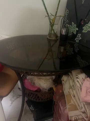 Round Glass Top Coffee Table