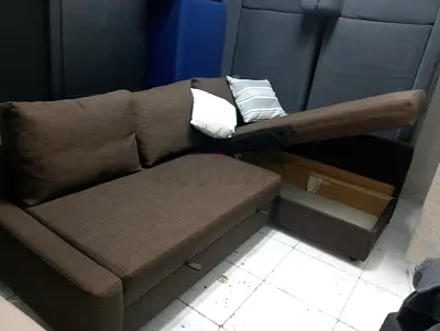 Brown Sofa with Storage