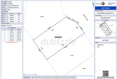 Investment opportunity- Double Frontage Plot For sale in DIC - 2B+G+6 F -Free Hold-Direct in MBZ R-