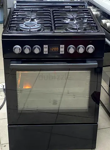 Black Gas Range Stove with electric Oven