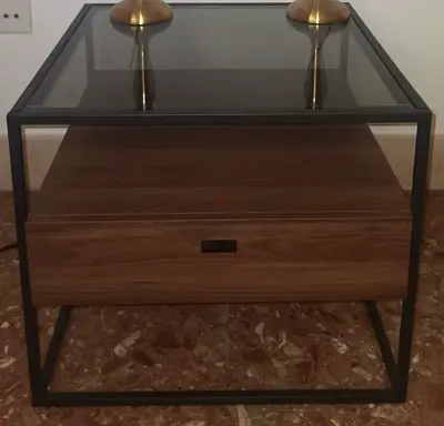 Modern Nightstand with Glass Top
