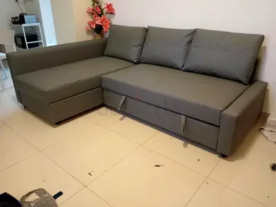 Modern L-Shaped Sofa with Storage